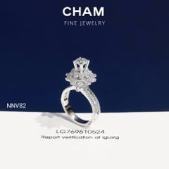 Nhẫn Nữ NNV82 Vàng 10k Chủ 5.4mm Kim Cương Lab Grown Diamond (Barcode DNU17)