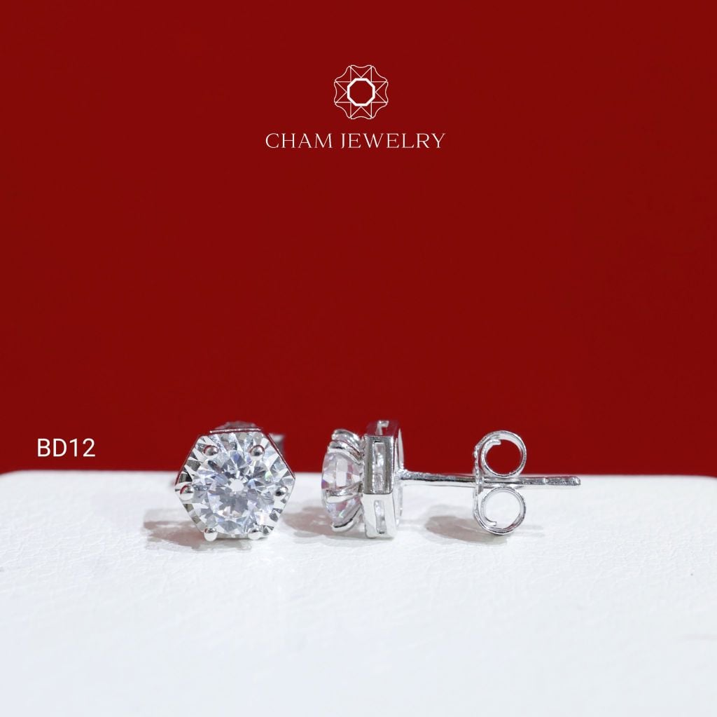Hoa Tai BD12 CHAM JEWELRY, Chủ 5.0mm (Barcode TBD1395).