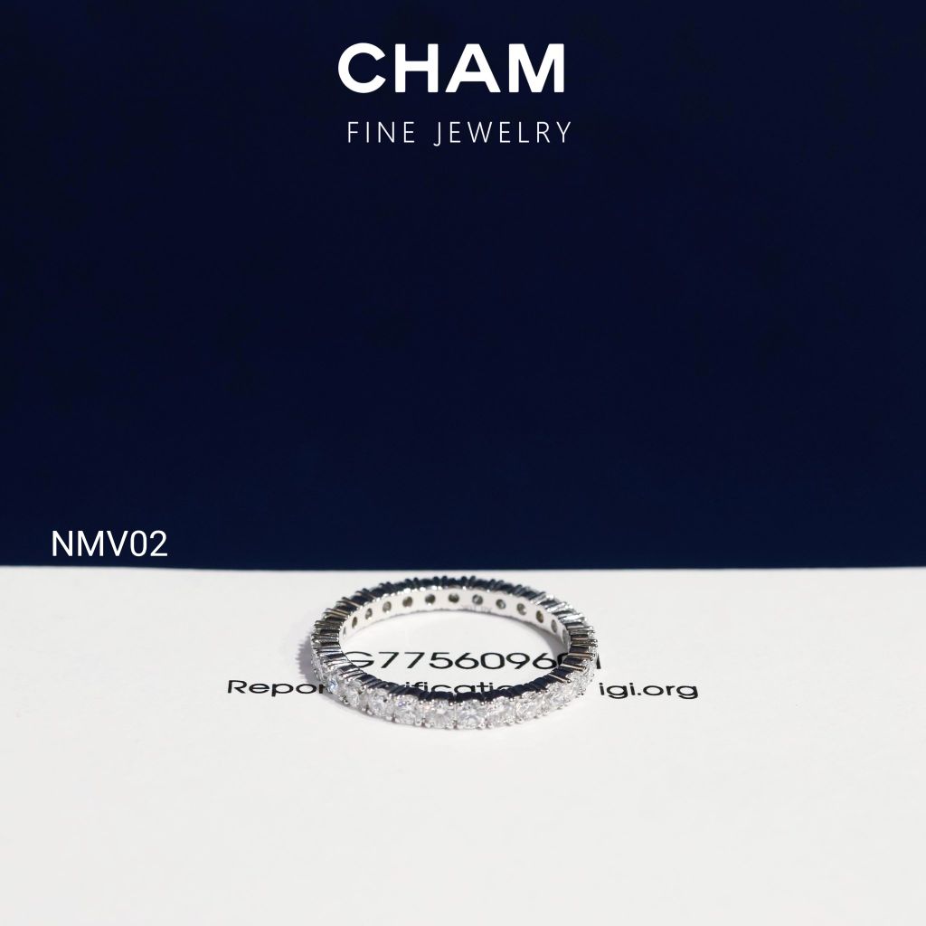 Nhẫn Nữ NMV02 2.0mm Vàng 10k Kim Cương Lab Grown Diamond