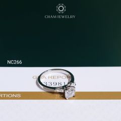 Nhẫn NC266 CHAM JEWELRY, Nhẫn Full Đá Moissanite Chủ 6.0mm (Barcode OCNN96)