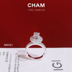 Nhẫn Nữ NNV61 Vàng 10k Chủ 5.4 Kim Cương Lab Grown Diamond