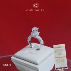Nhẫn NC175 CHAM JEWELRY, Full Đá Moissanite Chủ 6.3mm (Barcode ONNU94)