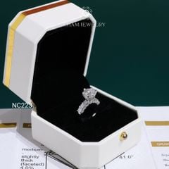 Nhẫn NC223 CHAM JEWELRY, Nhẫn Full Đá Moissanite Chủ 8.1mm (Barcode OCNN71)