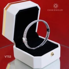 Vòng Tay VT53 CHAM JEWELRY, Vòng Full Đá Bản 6.0mm (Barcode CV7410)