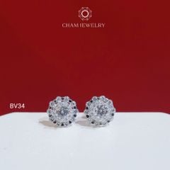 Hoa Tai CHAM JEWWLRY BV34, Chủ 4.0mm (Barcode TBV271)