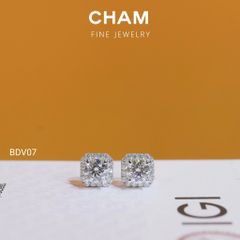Hoa Tai BDV07 Chủ 4.5mm (Không Giấy) Vàng 10k Kim Cương Lab Grown Diamond