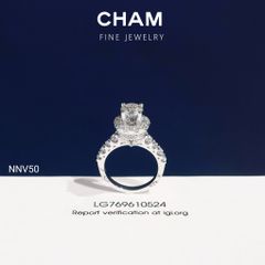 Nhẫn Nữ NNV50 Vàng 10k Chủ 6.3 Kim Cương Lab Grown Diamond