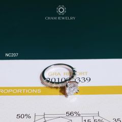 Nhẫn NC207 CHAM JEWELRY, Nhẫn Full Moissanite Chủ 7.5mm (Barcode OCNN32)