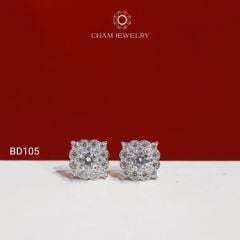 Hoa Tai BD105 CHAM JEWELRY , Chủ 4.0mm ( Barcode TBD1502).
