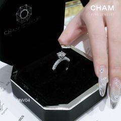 Nhẫn Nữ NNV04 Chủ 6.3mm D VVS1 Vàng 10k Kim cương Lab-grown