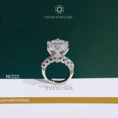 Nhẫn NC222 CHAM JEWELRY, Nhẫn Full Đá Moissanite Chủ 14.0mm (Barcode OCNN70)