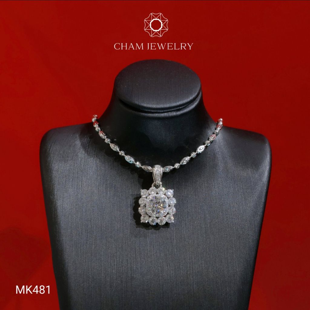Mặt Dây Chuyền MK481 CHAM JEWELRY, Mặt Xoàn Vuông 6mm (barcode TMA1331).