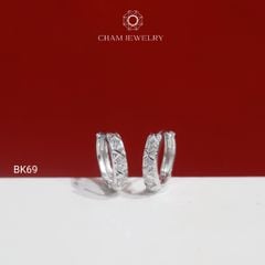 Hoa Tai BK69 CHAM JEWELRY, Hoa Tai Khoen Kiểu (Barcode TBK399).