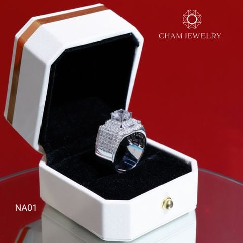 Nhẫn Nam NA01 CHAM JEWELRY, Chủ 8.0mm (Barcode TNNA425).