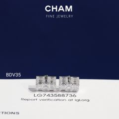 Hoa Tai BDV35 Vàng 10k Kim Cương Lab Grown Diamond