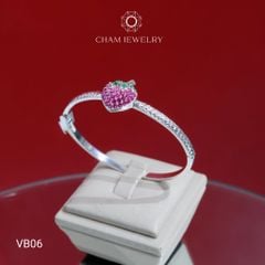 Vòng Tay Bé VB06 CHAM JEWELRY, Vòng Dâu Tây Hồng (Barcode TVEC09)