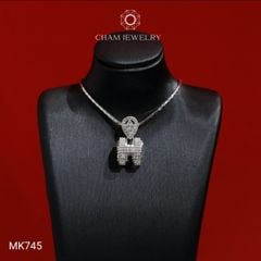 Mặt Dây Chuyền MK745 CHAM JEWELRY, Mặt Chữ H (Barcode TVB03MK).
