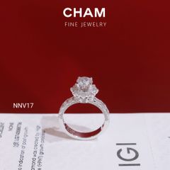 Nhẫn Nữ NNV17 Chủ 6.3mm Vàng 10k Kim Cương Lab Grown Diamond