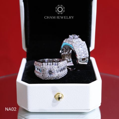 Nhẫn Nam NA02 CHAM JEWELRY, Chủ 6.0mm (Barcode TNNA263).