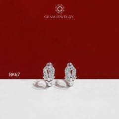 Hoa Tai BK67 CHAM JEWELRY, Hoa Tai Khoen Kiểu (Barcode TBK386).