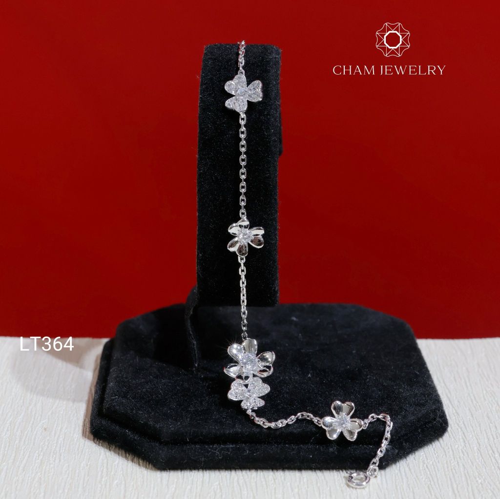 Lắc Tay LT364 CHAM JEWELRY , Lắc Cỏ 3 Lá (Barcode TLT1576).