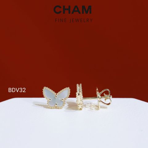 Hoa Tai BDV32 Vàng 10k Kim Cương Lab Grown Diamond