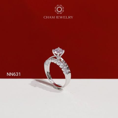 Nhẫn NN631 CHAM JEWELRY, Nhẫn Uyên Ương Chủ 6.0mm ( C109N244 ).