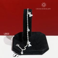 Lắc Tay Bé LB03 CHAM JEWELRY, Lắc Xoắn Charm (Barcode TLBC639)