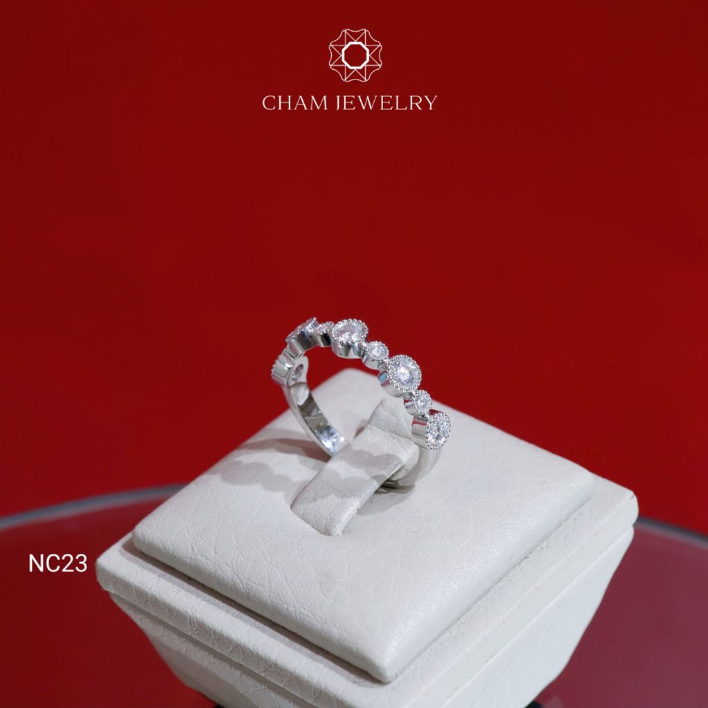 Nhẫn NC23 CHAM JEWELRY Full Moissanite (Barcode OHN06)