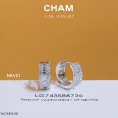 Hoa Tai BKV01 Vàng 10k Kim Cương Lab Grown Diamond