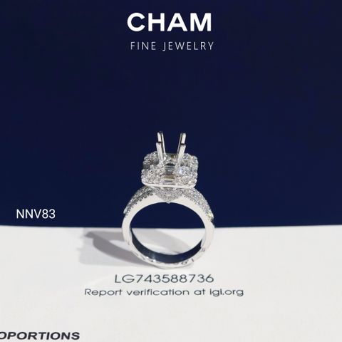 Nhẫn Nữ NNV83 Vàng 10k Chủ 5.4mm Kim Cương Lab Grown Diamond (Barcode DNU16)