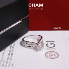 Nhẫn Nữ NNV34 Chủ 7.0 Vàng 10k Kim Cương Lab Grown Diamond