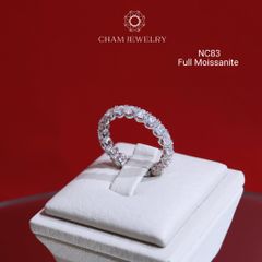 Nhẫn NC83 CHAM JEWELRY, Full Moissanite 3.0mm (Barcode ONNU103)