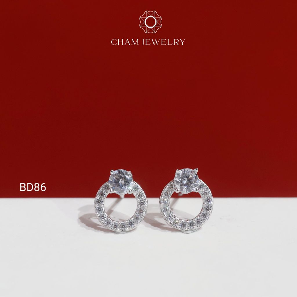 Hoa Tai BD86 CHAM JEWELRY, Chủ 4.0mm (Barcode TBD287).