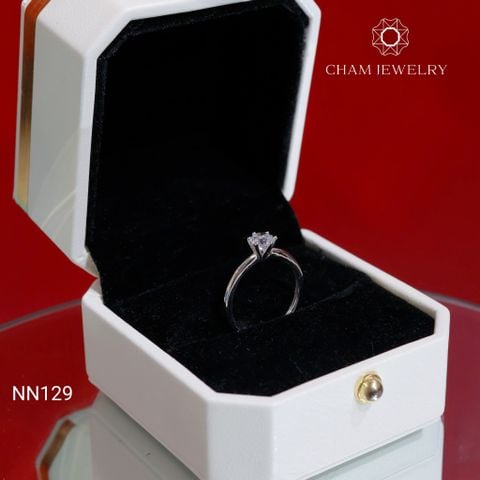Nhẫn NN129 CHAM JEWELRY, Nhẫn Chủ 6 Chấu Chủ 5.0mm (Barcode TNC161)