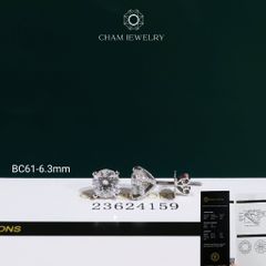 Hoa Tai CHAM JEWELRY BC61, Hoa Tai Full Moissanite C&C (Barcode OHB03-C-OCB61)