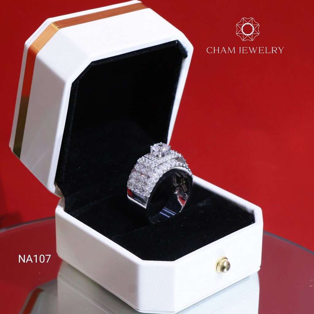 Nhẫn Nam NA107 CHAM JEWELRY, Chủ 6.0mm (Barcode TNNA430).