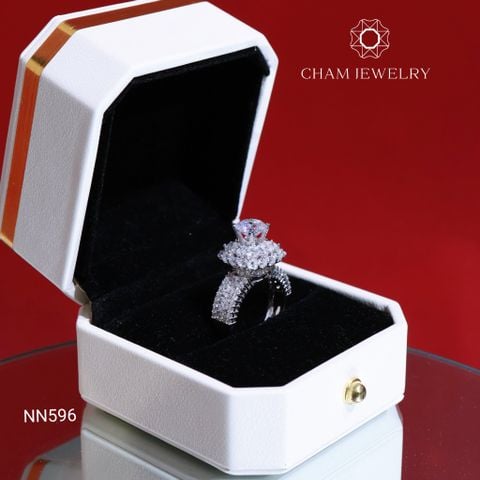 Nhẫn NN596 CHAM JEWELRY, Chủ 6.5mm (Barcode TNN1150)