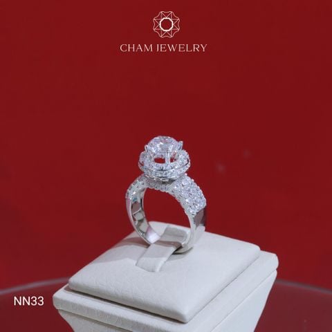 Nhẫn NN33 CHAM JEWELRY, Chủ 8.0mm (Barcode TNN1663).