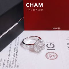 Nhẫn Nữ NNV20 Vàng 10k Chủ 6.3mm Kim Cương Lab Grown Diamond