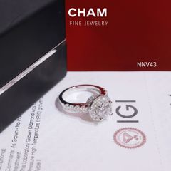 Nhẫn Nữ NNV43 Vàng 10k Chủ 6.3 Kim Cương Lab Grown Diamond