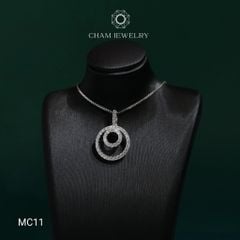 Mặt Dây Chuyền MC11 CHAM JEWELRY , Full Moissanite Cao Cấp (Barcode OM07).