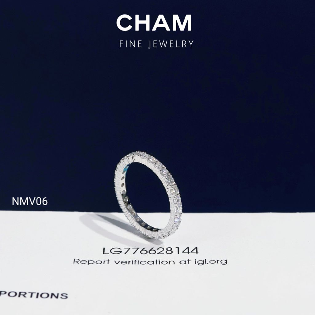 Nhẫn Nữ NMV06 Vàng 10k 2.0mm Kim Cương Lab Grown Diamond (Barcode CNNV01)