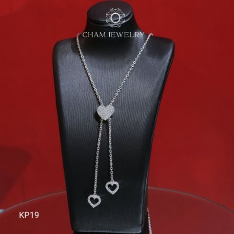 Dây Chuyền KP19 CHAM JEWELRY, Dây Mặt Tim (Barcode TDKM493)