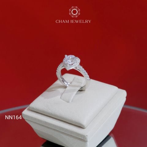 Nhẫn NN164 CHAM JEWELRY, Nhẫn Trái Tim Chủ 6.5mm (Barcode TNN1777).