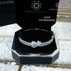 Vòng Tay VC04 CHAM JEWELRY, Full Moissanite Cao Cấp  (Barcode OVT03).
