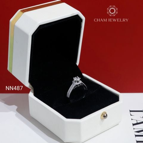 Nhẫn NN487 CHAM JEWELRY, Chủ 4.5mm (Barcode TNN1817)