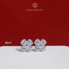 Hoa Tai BD41 CHAM JEWELRY, Hoa Tai Cỏ 4 Lá  (Barcode TBD1586).