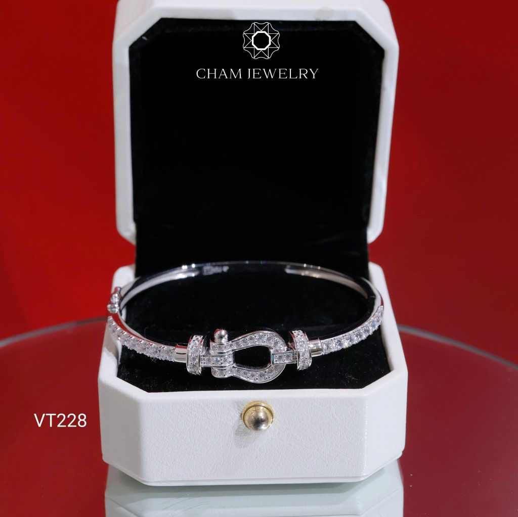 Vòng Tay VT228 CHAM JEWELRY, Vòng Kiểu Bản 3.0mm (Barcode TV207).