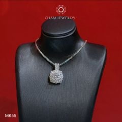 Mặt Dây Chuyền MK55 CHAM JEWELRY, Vuông Chủ 6.0mm (Barcode TMX396)